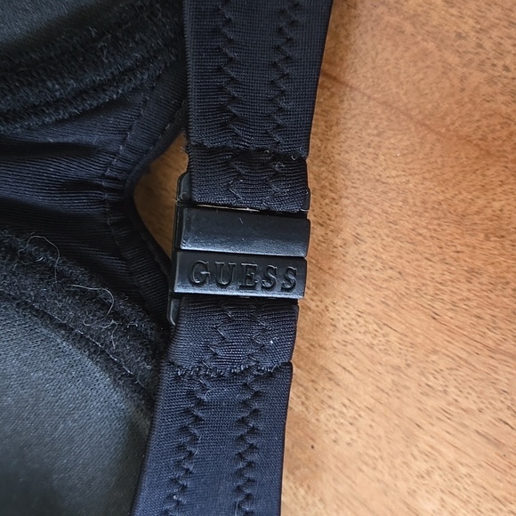 NWT GUESS Jet Black Bandeau Bikini Top Size S - Picture 7 of 8